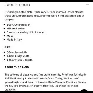 Fendi | Accessories | Fendi Refined Geometric Striped  display picture 3
